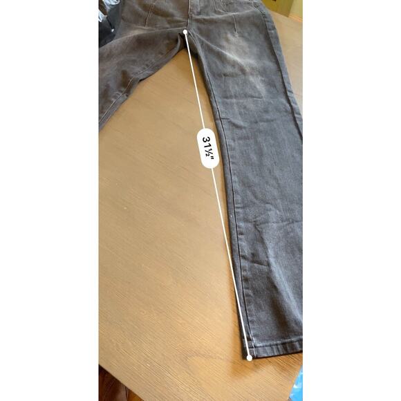 Flare Jeans Womens 10 Black (27x31.5) Stretch Wide Leg Y2K Mid Rise Two Toned - Picture 8 of 8